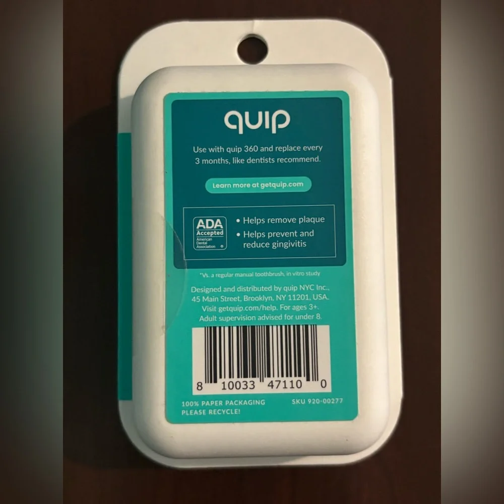 quip 360 Oscillating Brush‎ Head Replacements Two Pack Soft Super Fresh Clean